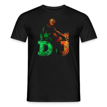 Dj - T-shirt homme - noir - Devant - AI Model Male 178 light (178cm)
