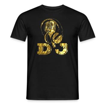 Dj - T-shirt homme - noir - Devant - AI Model Male 178 light (178cm)