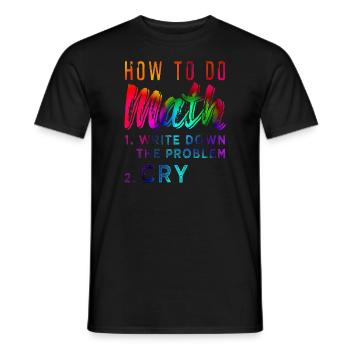 Mathematics - Men's T-Shirt - black - Front - AI Model Male 178 light (178cm)