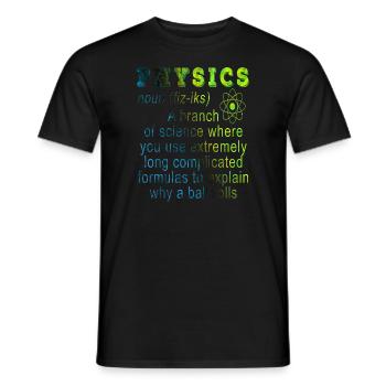 Physik - Männer T-Shirt - Schwarz - Vorne - AI Model Male 178 light (178cm)