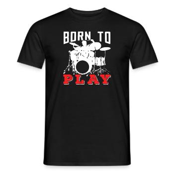 Schlagzeug - Männer T-Shirt - Schwarz - Vorne - AI Model Male 178 light (178cm)