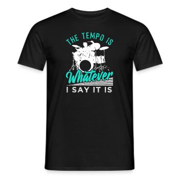 Schlagzeug - Männer T-Shirt - Schwarz - Vorne - AI Model Male 178 light (178cm)