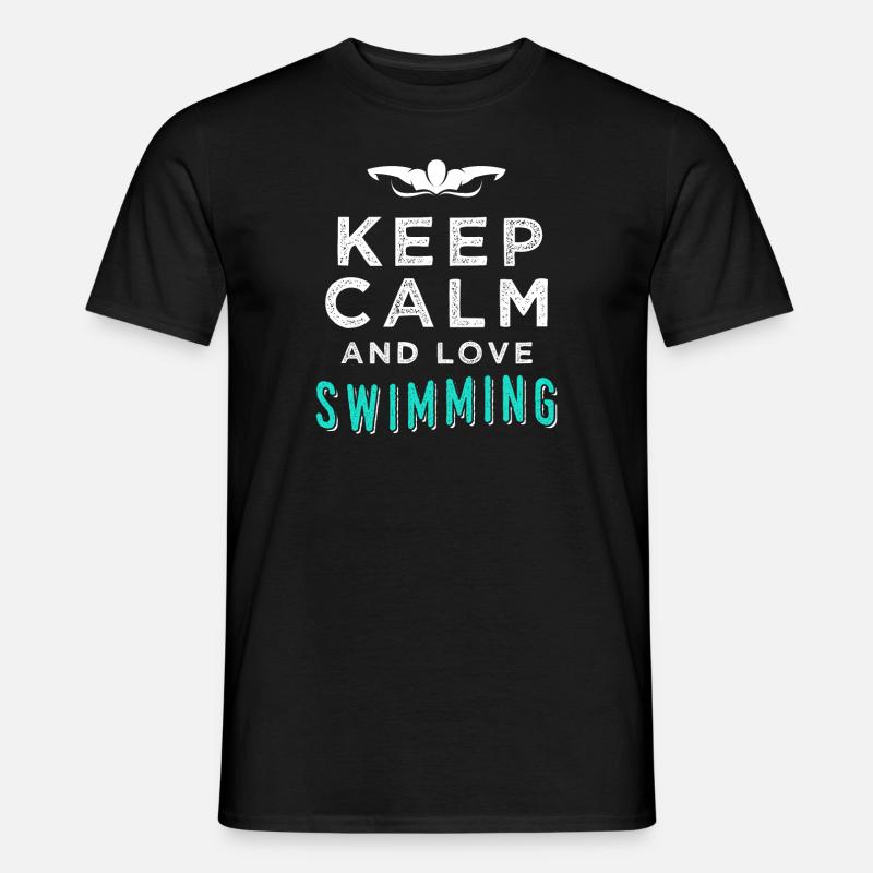 Schwimmen - Männer T-Shirt - Schwarz