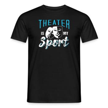 Theatre - Men's T-Shirt - black - Front - AI Model Male 178 light (178cm)