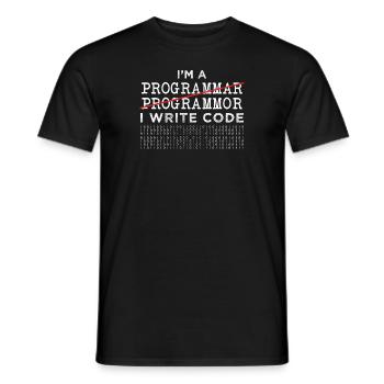 Programmeurs - T-shirt homme - noir - Devant - AI Model Male 178 light (178cm)