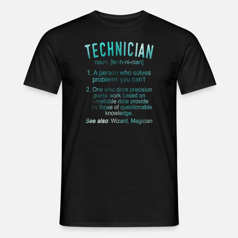 Techniker - Männer T-Shirt - Schwarz