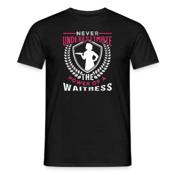 Kellnerin - Männer T-Shirt - Schwarz - Vorne - AI Model Male 178 light (178cm)