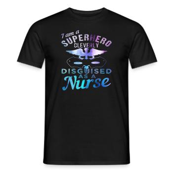 Nurse - Men's T-Shirt - black - Front - AI Model Male 178 light (178cm)
