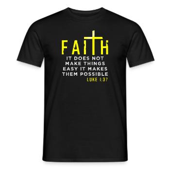 Jésus - T-shirt homme - noir - Devant - AI Model Male 178 light (178cm)