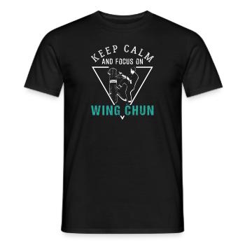 Wing Chun - Männer T-Shirt - Schwarz - Vorne - AI Model Male 178 light (178cm)