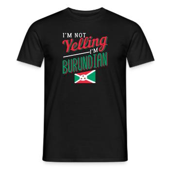 Burundi - Männer T-Shirt - Schwarz - Vorne - AI Model Male 178 light (178cm)