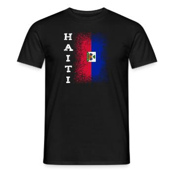 Haiti - Männer T-Shirt - Schwarz - Vorne - AI Model Male 178 light (178cm)