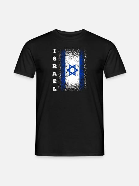 Drapeau israélien - T-shirt homme - noir