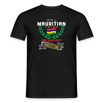 Mauritius - Männer T-Shirt - Schwarz - Vorne - AI Model Male 178 light (178cm)