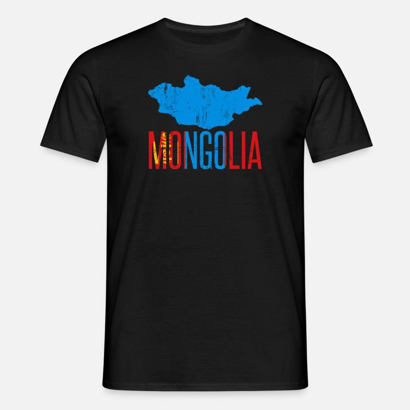 Mongolei - Männer T-Shirt - Schwarz
