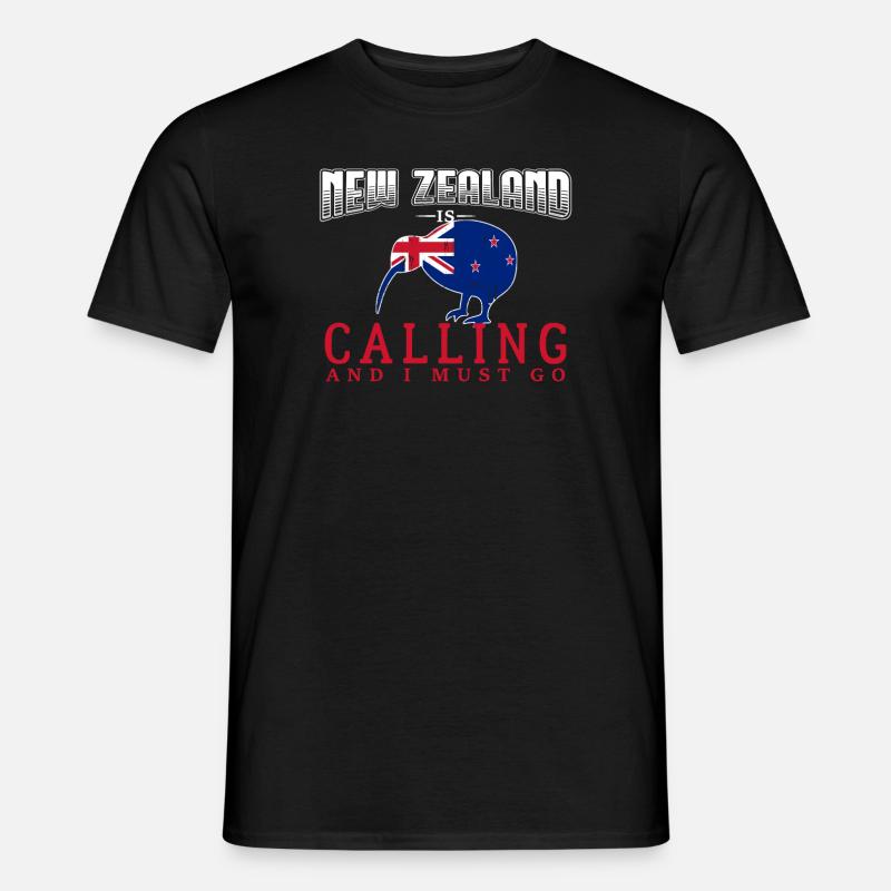 Neuseeland - Männer T-Shirt - Schwarz