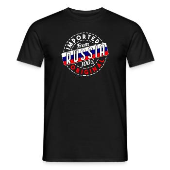 Russia - Men's T-Shirt - black - Front - AI Model Male 178 light (178cm)