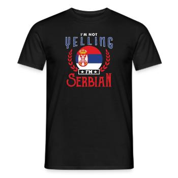 Serbia - Men's T-Shirt - black - Front - AI Model Male 178 light (178cm)