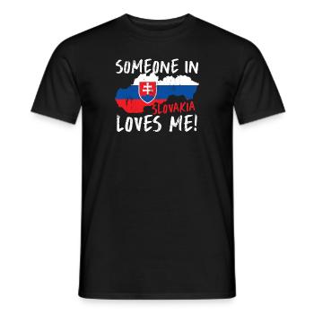 Slowakei - Männer T-Shirt - Schwarz - Vorne - AI Model Male 178 light (178cm)