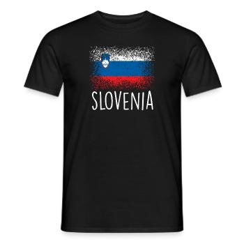 Slowenien - Männer T-Shirt - Schwarz - Vorne - AI Model Male 178 light (178cm)