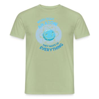 Atom science - Men's T-Shirt - sage - Front - AI Model Male 178 light (178cm)