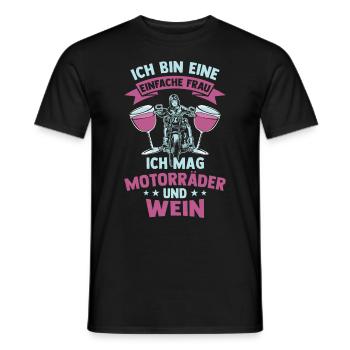 Frauen Motorrad Fahrerin Biker Girl Geschenk - Männer T-Shirt - Schwarz - Vorne - AI Model Male 178 light (178cm)