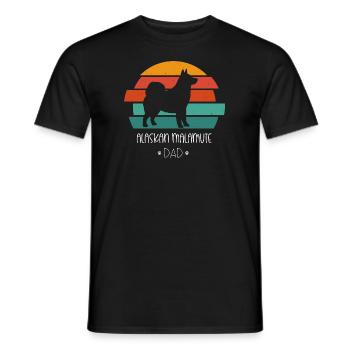 Alaskan Malamute Hund - Männer T-Shirt - Schwarz - Vorne - AI Model Male 178 light (178cm)
