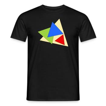 Colourful Geometric Triangle - Men's T-Shirt - black - Front - AI Model Male 178 light (178cm)