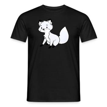 Arctic fox - Men's T-Shirt - black - Front - AI Model Male 178 light (178cm)