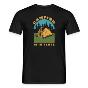 Camping Camper Outdoor Sommer Design - Männer T-Shirt - Schwarz - Vorne - AI Model Male 178 light (178cm)