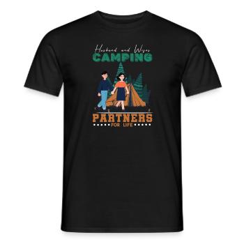 Camping Camper Outdoor Sommer Design - Männer T-Shirt - Schwarz - Vorne - AI Model Male 178 light (178cm)