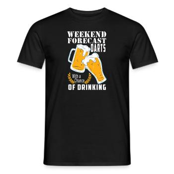 Dart & Bier Lustiger Darts Spruch - Männer T-Shirt - Schwarz - Vorne - AI Model Male 178 light (178cm)