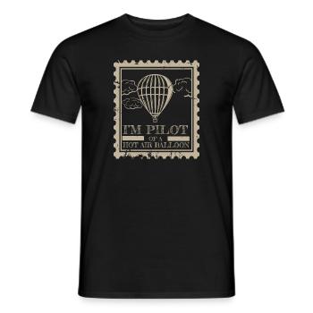 Heißluftballon & Ballon Fahrer Geschenk - Männer T-Shirt - Schwarz - Vorne - AI Model Male 178 light (178cm)