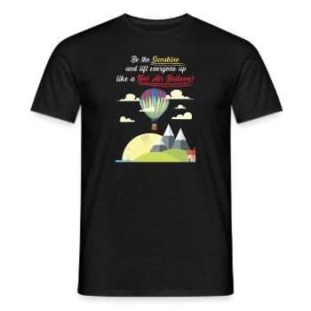 Heißluftballon & Ballon Fahrer Geschenk - Männer T-Shirt - Schwarz - Vorne - AI Model Male 178 light (178cm)