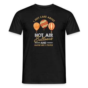 Heißluftballon & Ballon Fahrer Geschenk - Männer T-Shirt - Schwarz - Vorne - AI Model Male 178 light (178cm)