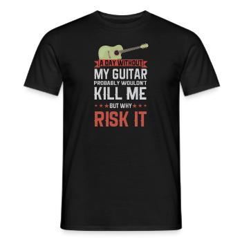 Gitarre Musik Gitarisst Gitarren Spruch - Männer T-Shirt - Schwarz - Vorne - AI Model Male 178 light (178cm)