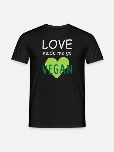 Vegan Fleischlos Tierlieb & Veganer - Männer T-Shirt - Schwarz
