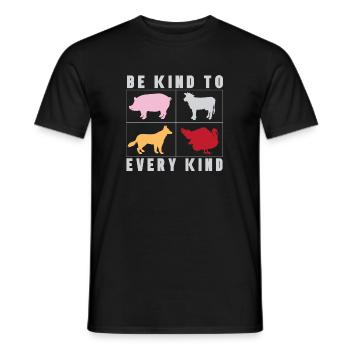 Vegan Fleischlos Tierlieb & Veganer - Männer T-Shirt - Schwarz - Vorne - AI Model Male 178 light (178cm)