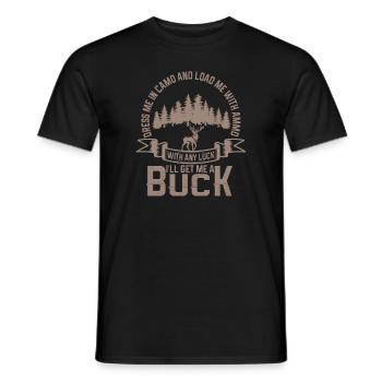 Jagen Jagdspruch & Jäger Geschenkidee - Männer T-Shirt - Schwarz - Vorne - AI Model Male 178 light (178cm)