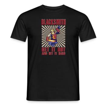 Lustiger Schmied Spruch & Schmieden - Männer T-Shirt - Schwarz - Vorne - AI Model Male 178 light (178cm)