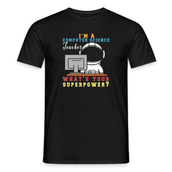Lustiger Informatiker Spruch, Informatik - Männer T-Shirt - Schwarz - Vorne - AI Model Male 178 light (178cm)