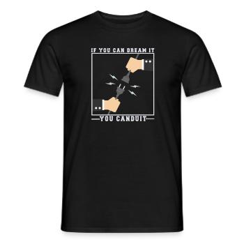 Lustige Elektriker Sprüche I Eliktriker - Männer T-Shirt - Schwarz - Vorne - AI Model Male 178 light (178cm)