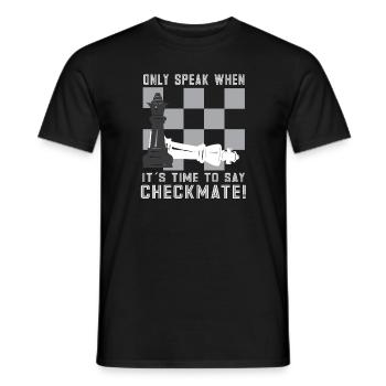 Lusitger Schachspieler Spruch I Schach - Männer T-Shirt - Schwarz - Vorne - AI Model Male 178 light (178cm)