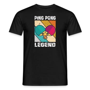 Lustiger Tischtennis Spruch Tischtennis - Männer T-Shirt - Schwarz - Vorne - AI Model Male 178 light (178cm)
