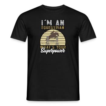 Schönes Reiten Pferde Spruch für Reiter - Männer T-Shirt - Schwarz - Vorne - AI Model Male 178 light (178cm)