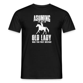 Schönes Reiten Pferde Spruch für Reiter - Männer T-Shirt - Schwarz - Vorne - AI Model Male 178 light (178cm)