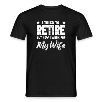 Rentner Sprüche & Geschenke Ruhestand - Männer T-Shirt - Schwarz - Vorne - AI Model Male 178 light (178cm)