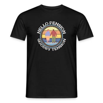 Rentner Sprüche & Geschenke Ruhestand - Männer T-Shirt - Schwarz - Vorne - AI Model Male 178 light (178cm)