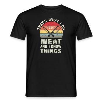 Metzger Fleischer Sprücher I Metzgerei - Männer T-Shirt - Schwarz - Vorne - AI Model Male 178 light (178cm)