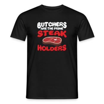 Metzger Fleischer Sprücher I Metzgerei - Männer T-Shirt - Schwarz - Vorne - AI Model Male 178 light (178cm)